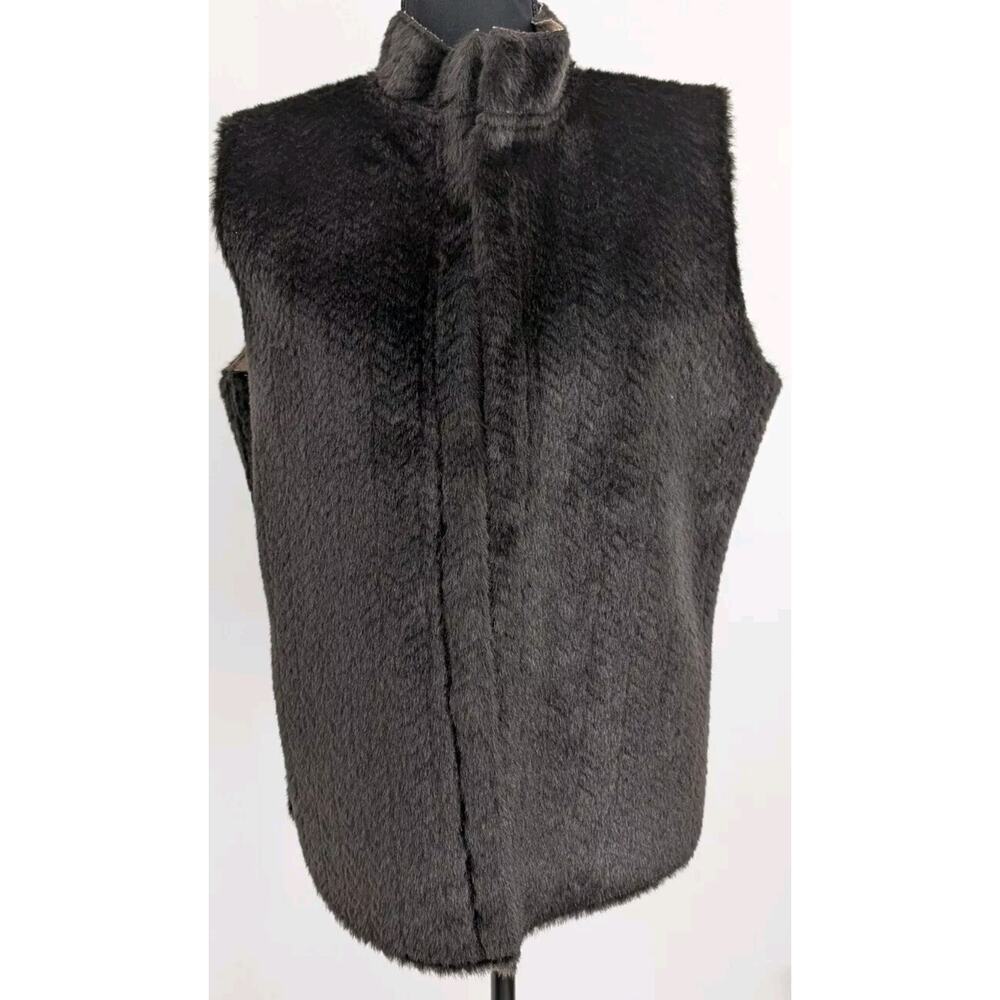 Robert Kitchen Canada Faux Fur Lined Vest M | Tree Branch Print Western Boho - Picture 3 of 9